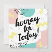 Yay, it's your birthday memphis eighties 90s girls feestdagenkaart (Voorkant)