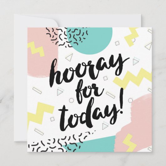 Yay, it's your birthday memphis eighties 90s girls feestdagenkaart (Voorkant)