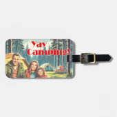 Yay Kamperen in de regen Bagagelabel (Voorkant horizontaal)