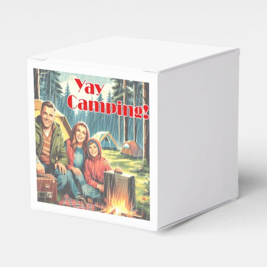 Yay Kamperen in de regen Bedankdoosjes (Voorkant Zijde)