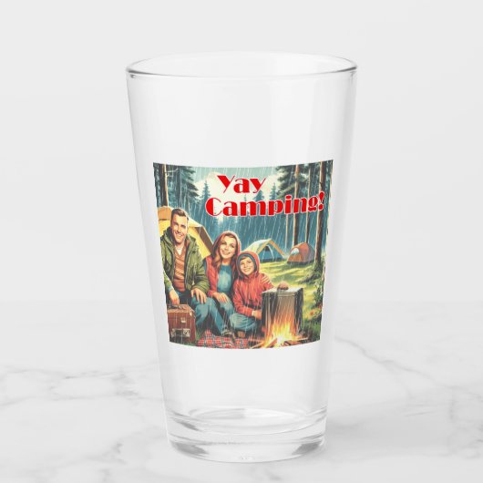 Yay Kamperen in de regen Glas (Voorkant)