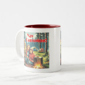 Yay Kamperen in de regen Tweekleurige Koffiemok (Voorkant links)