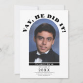 Yay Modern Afstuderen Afstuderen foto aankondiging (Voorkant)