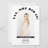 Yay Modern Afstuderen Afstuderen foto aankondiging (Voorkant)