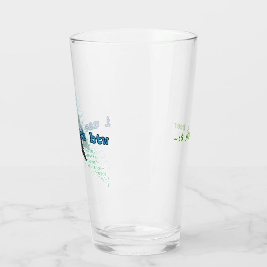 ~:$ yay -S beer (btw logo) Glas (Links)