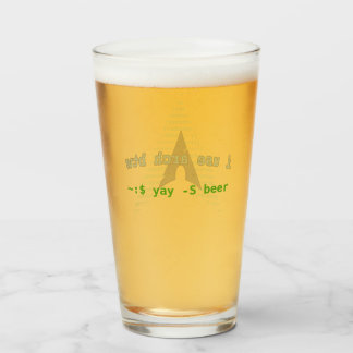 ~:$ yay -S beer (btw logo) Glas
