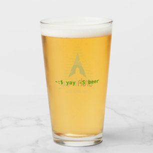 ~:$ yay -S beer (Officiële logo w/Fetch) Glas