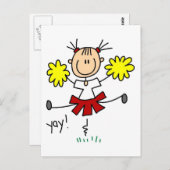 Yay Team Cheering Tshirts en Gifts Briefkaart (Voorkant / Achterkant)