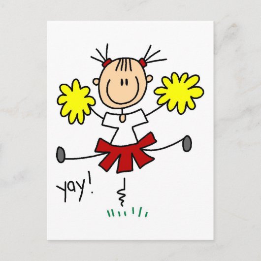 Yay Team Cheering Tshirts en Gifts Briefkaart (Voorkant)