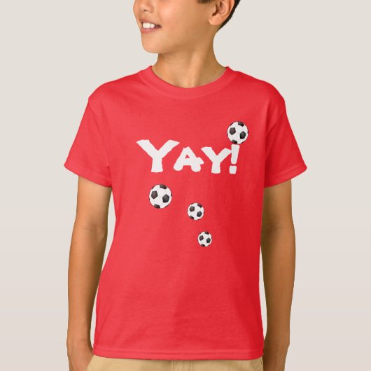 Yay Voetbal Voetbal Bal Funky T-Shirt (Voorkant)