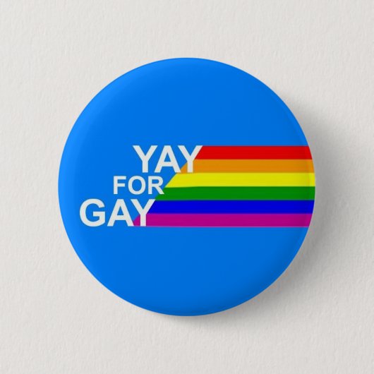 Yay voor Gay! Knoop Ronde Button 5,7 Cm (Voorkant)