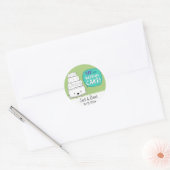 YAY voor huwelijkstaart! Ronde Sticker (Envelop)