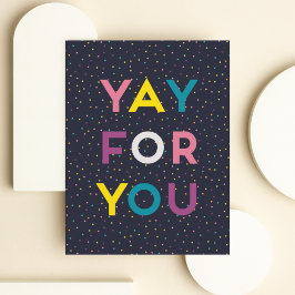 Yay voor jou bedankkaart
