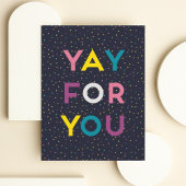 Yay voor jou bedankkaart