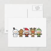 Yay voor Kleur Vijf Karakters van Kerstmis Feestdagenkaart (Voorkant / Achterkant)