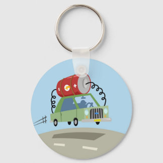 Yay voor kleurenbatterijauto sleutelhanger