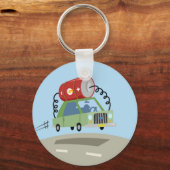 Yay voor kleurenbatterijauto sleutelhanger (Voorkant)