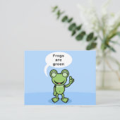 Yay voor kleurkikkerteken briefkaart (Staand voorkant)