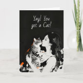 Yay! You got a New Cat | Congratulations Card Kaart (Voorkant)