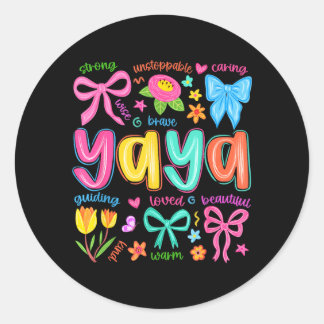 Yaya Boog Gaf Moederdag Mooi Verzorgd Grappig Ronde Sticker