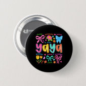Yaya Bow Loved Beautiful Caring Funny Moederdag Ronde Button 5,7 Cm (Voorkant /achterkant)