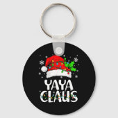 Yaya Claus Christmas Lights Pajama Family Matching Sleutelhanger (Voorkant)