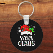 Yaya Claus Christmas Lights Pajama Family Matching Sleutelhanger (Voorkant)