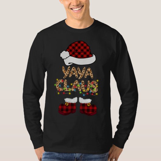 Yaya Claus Kerstman Hoed Kerstmis Matching Familie T-shirt (Voorkant)