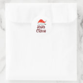 Yaya Claus T-shirt Kerstmis Pajama Famil Ronde Sticker (Tas)