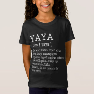 Yaya Definition Grandma Moederdag Gifts Women T-shirt