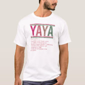 Yaya Definition Grandma Moederdag Retro Gift Wom T-shirt (Voorkant)