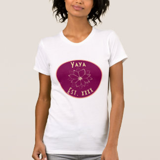 "Yaya" Floral Grootmoeder T-shirt