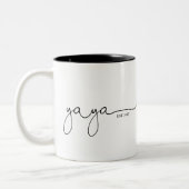 Yaya gevestigd | Grandma Gift Tweekleurige Koffiemok (Links)