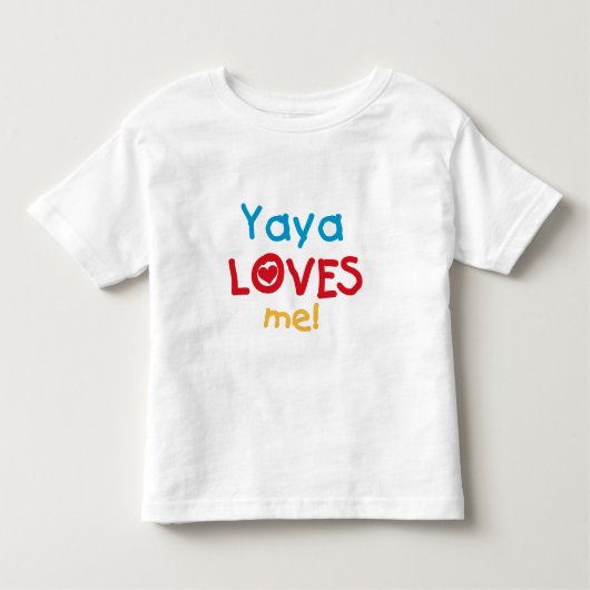 Yaya houdt van me overhemden en cadeaus kinder shirts (Voorkant)
