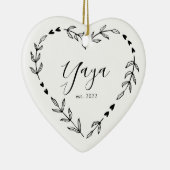 Yaya Jaar Oost. Kerstakeramische versiering Keramisch Ornament (Rechts)