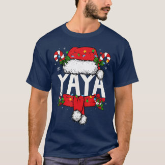 Yaya Kerst Pyjama Kerstman Familie Matching  T-shirt