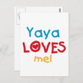 Yaya Loves Me T-shirts en geschenken Briefkaart (Voorkant / Achterkant)