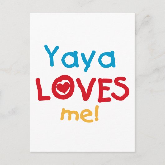 Yaya Loves Me T-shirts en geschenken Briefkaart (Voorkant)