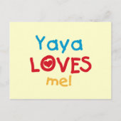 Yaya Loves Me T-shirts en geschenken Briefkaart (Voorkant)