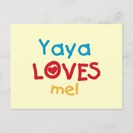 Yaya Loves Me T-shirts en geschenken Briefkaart (Voorkant)