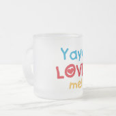 Yaya Loves Me T-shirts en geschenken Matglas Koffiemok (Voorkant links)