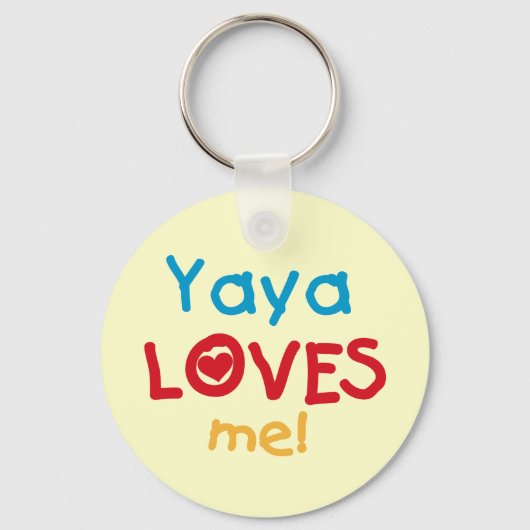 Yaya Loves Me T-shirts en geschenken Sleutelhanger (Voorkant)