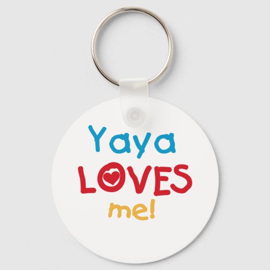 Yaya Loves Me T-shirts en geschenken Sleutelhanger (Voorkant)
