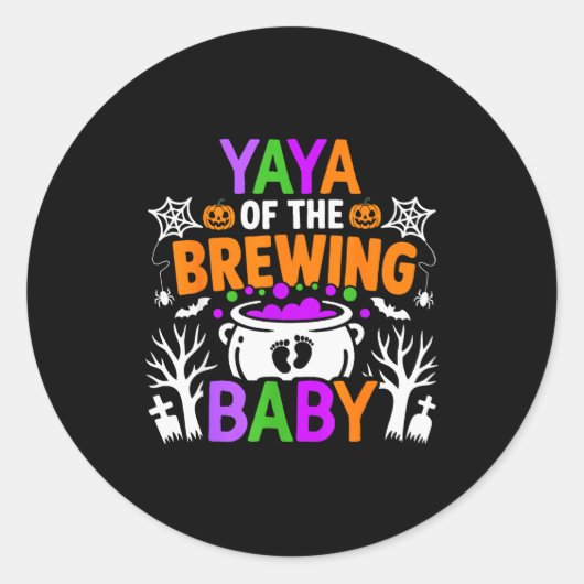 Yaya Of The Brewing Baby Halloween Costume  Ronde Sticker (Voorkant)