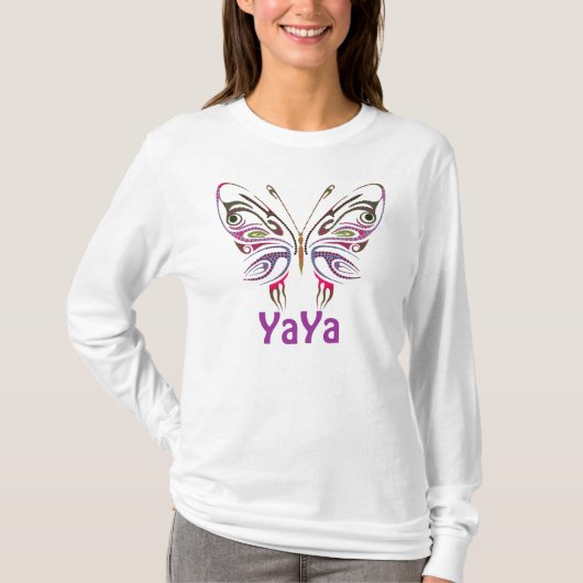 YaYa persoonlijke vlinder T-shirt (Voorkant)