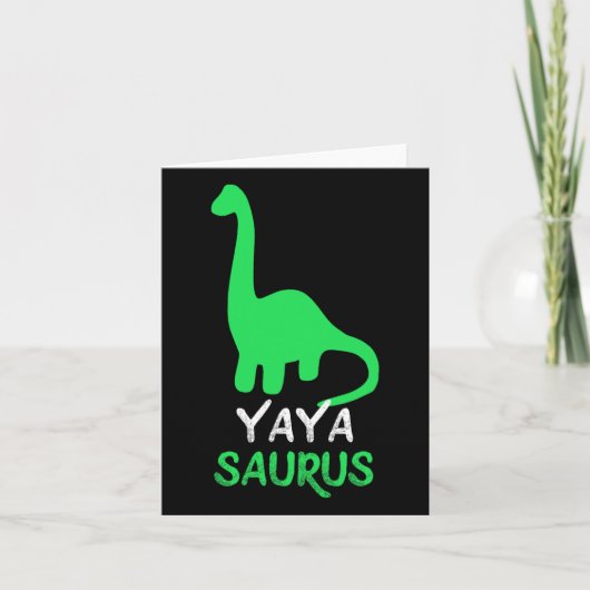 Yaya-saurus Grappige Dino Dinosaur Yayasaurus Kaart (Voorkant)