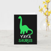 Yaya-saurus Grappige Dino Dinosaur Yayasaurus Kaart (Gele Bloem)