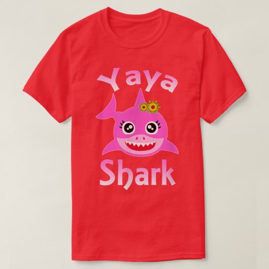 Yaya Shark Greek Grandma Funny Shark T-shirt (Design voorkant)
