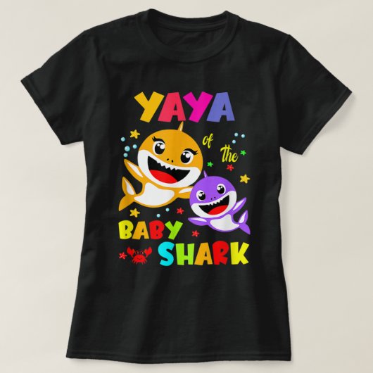 Yaya Shark Yaya Shark Family Moederdag T-shirt (Design voorkant)
