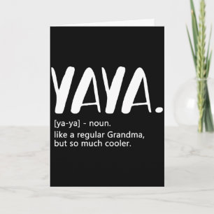 Yaya shirts voor vrouwen moederdag idee voor oma kaart